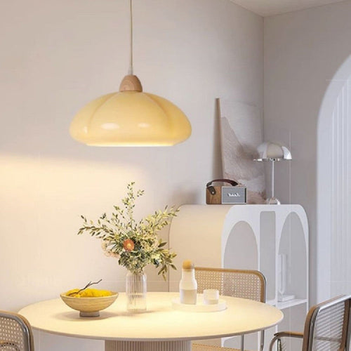 Vintage Wooden Carved Gourd Light Fixture