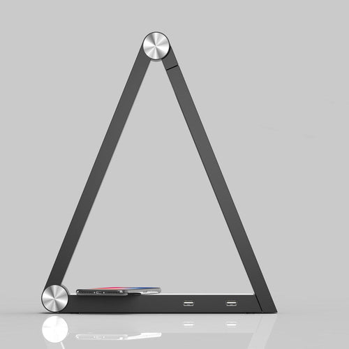 Wireless LED Triangle Desk Lamp Rechargeable Smart Light Home Art