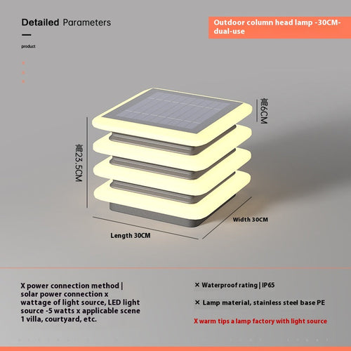 Sunshine Post Light Exterior Water-Resistant Wall Fixture