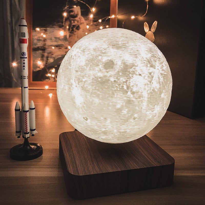 Floating magnetic night light lunar