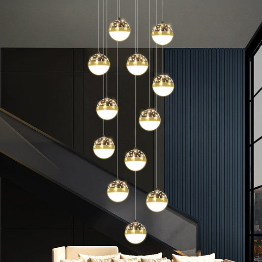 Scandinavian Elegance Premium Duplex Villa Staircase Pendant Light