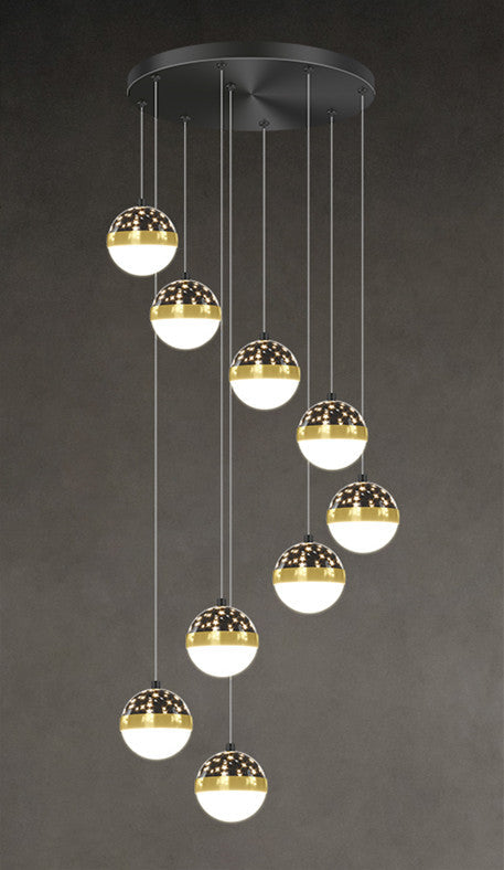 Scandinavian Elegance Premium Duplex Villa Staircase Pendant Light