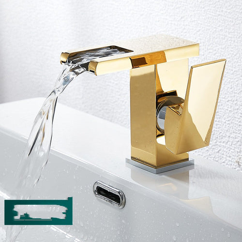 Modern Vanity Sink Faucet with LED Temperature Display for Hot and