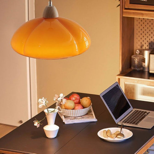 Vintage Wooden Carved Gourd Light Fixture