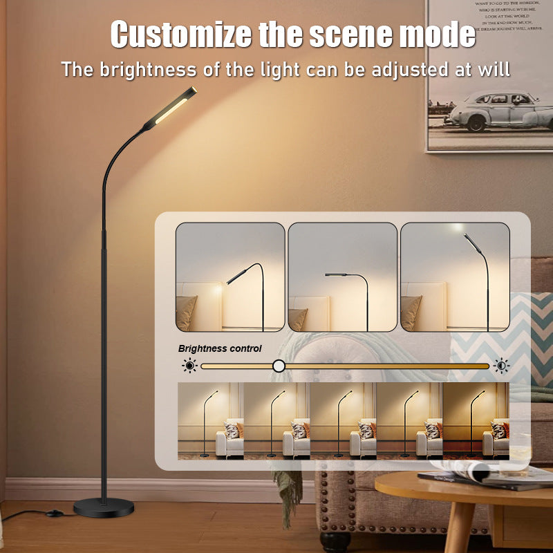 Adjustable Floor Light for Sofa with Warm Glow and Height Control