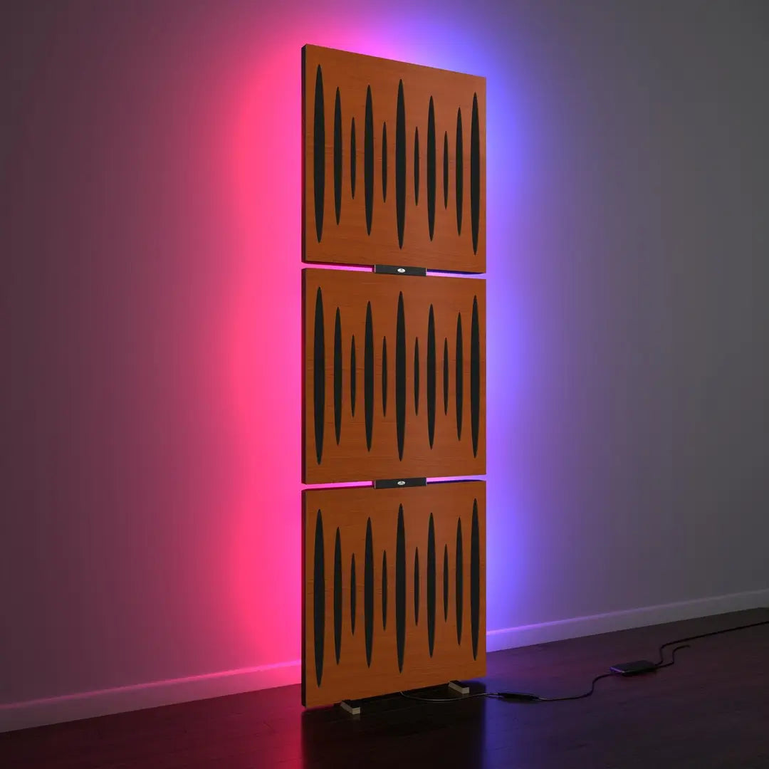3x Pulsar Acoustic Panels w/ RGB Floor Lamp LED