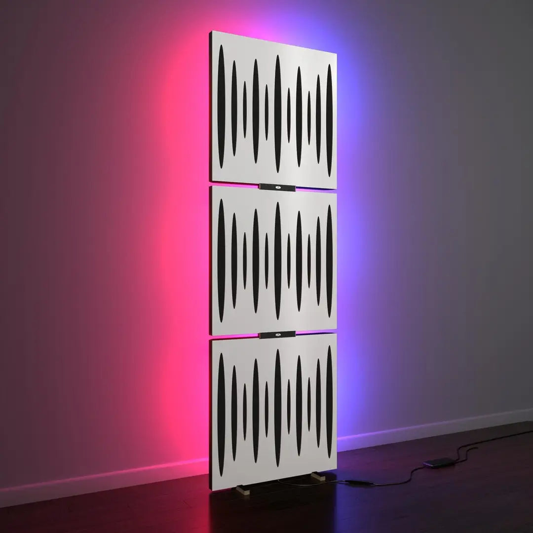 3x Pulsar Acoustic Panels w/ RGB Floor Lamp LED